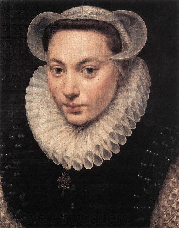 POURBUS, Frans the Elder Portrait of a Young Woman fy